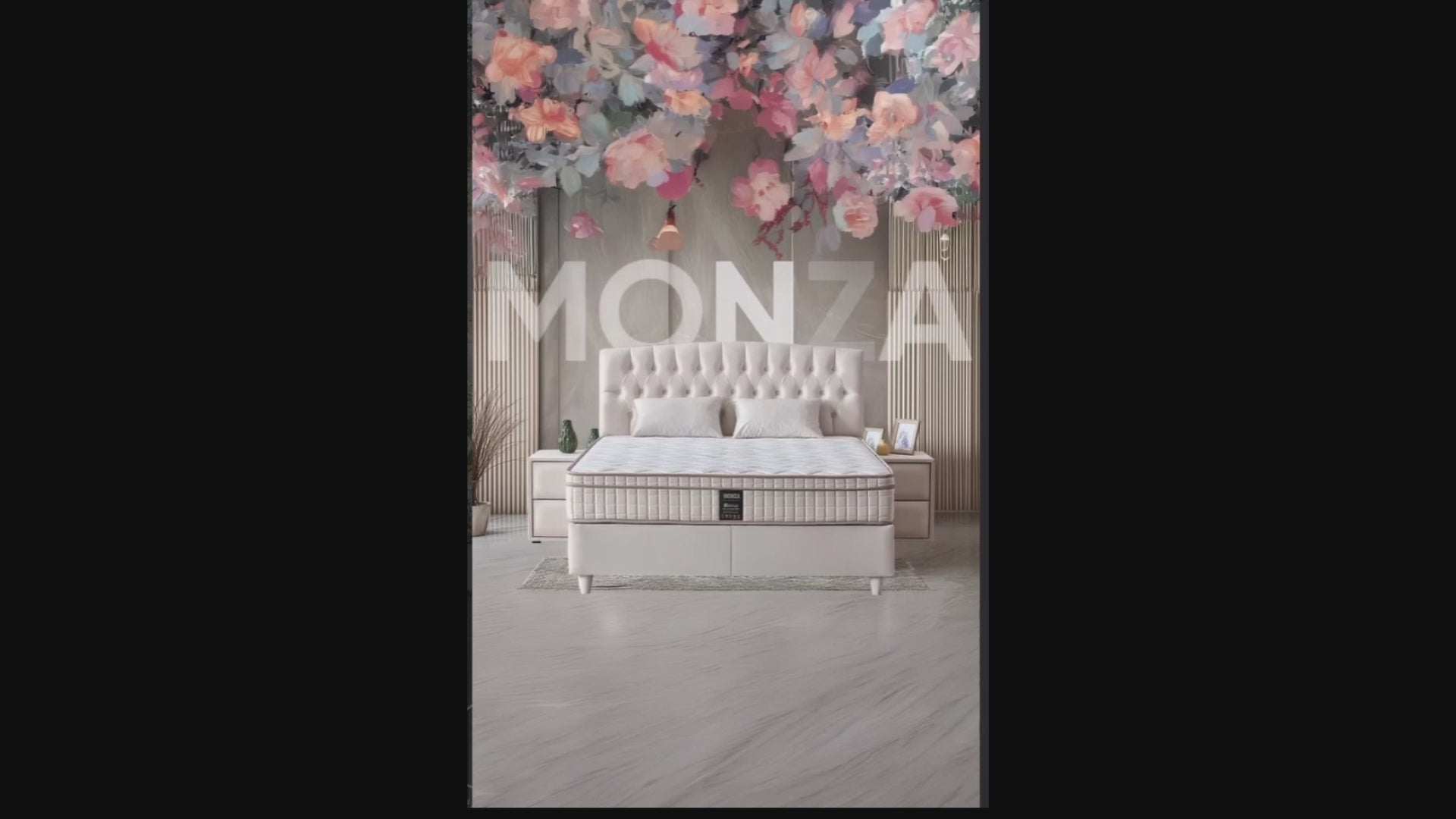 Monza seng inkl. gavl og madras